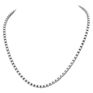 Tiffany & Co. venetian box link necklace in sterling silver