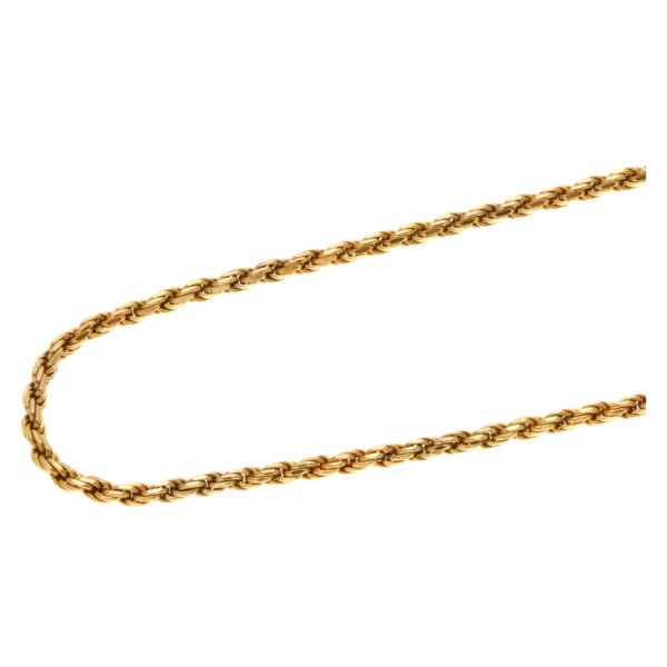 Italian rope style necklace in 18k yellow gold