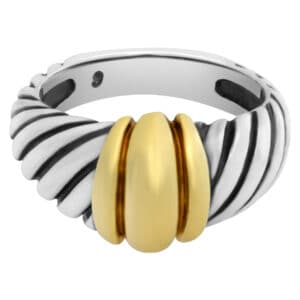 David Yurman Cable ring in 14k and sterling silver