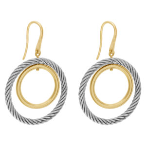 David Yurman Mobile Hoop earrings in 18k and sterling silver