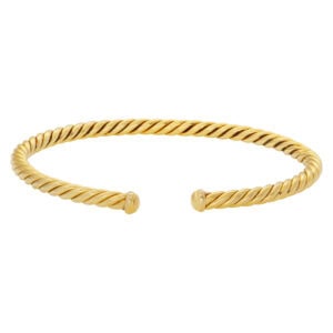 David Yurman cable spiral cuff in 18k