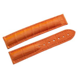 Omega bright orange alligator strap 20mm x 18mm