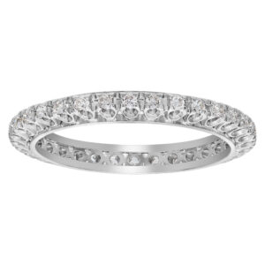 Diamond Eternity Band and Ring in 18k white gold