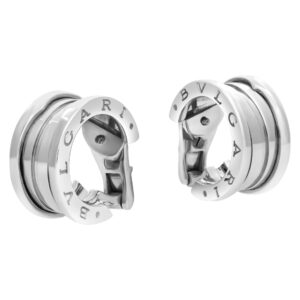 Bvlgari B. Zero-1 hoop earrings in 18k white gold