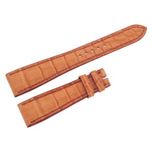 Roger Dubuis light brown alligator strap at 19mm x 13mm