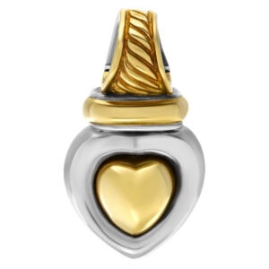 David Yurman Heart Pendant 18k and sterling silver