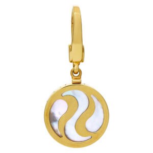 Bvlgari Mother of Pearl Optical Illusion Pendant in 18k Yellow Gold