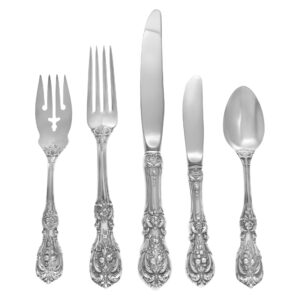 FRANCIS THE FIRST sterling silver flatware set patented in 1907 by Reed & Barton- 5 Place set for 10 (with xtras) and 5 serving pieces.