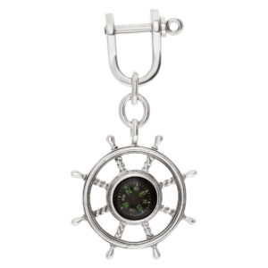 Tiffany & Co. Sterling Silver Keyring "Ship's Wheel" with Compass