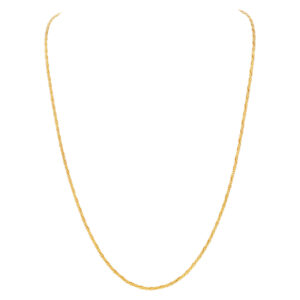 Rope style necklace in 18k yellow gold