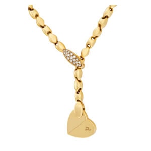 Piaget "Deformation Heart' lariat necklace in 18k gold