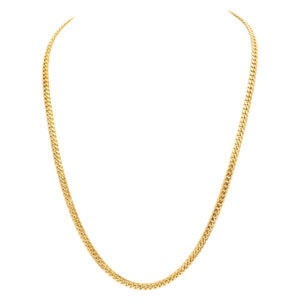 Heavy curb link necklace 14k