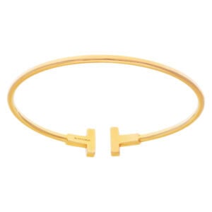 Tiffany & Co. "T" wire bangle bracelet in 18k rose gold