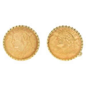 Handsome pair of cufflinks in 18k