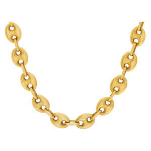 Nautical link necklace in 18k yellow gold