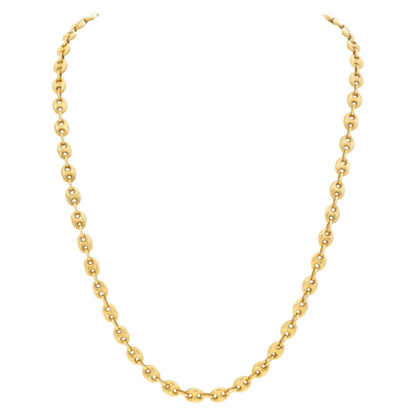 Nautical link necklace in 18k yellow gold