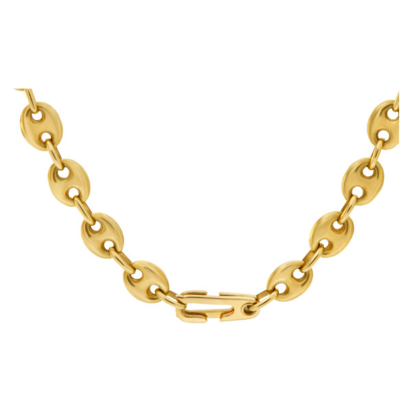 Nautical link necklace in 18k yellow gold