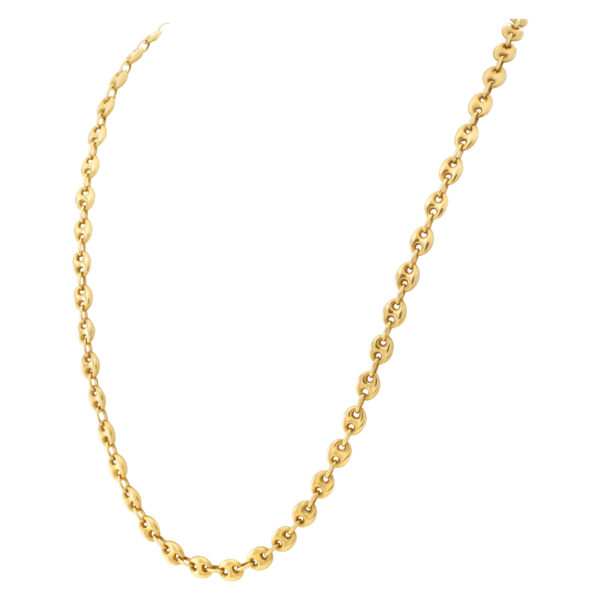 Nautical link necklace in 18k yellow gold