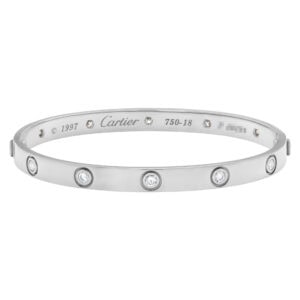 Cartier Love bracelet with 10 diamond accents in 18k white gold