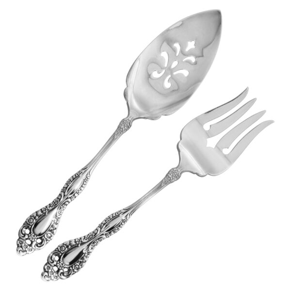 CHARMAINE sterling silver flatware set ptd 1979 by International. 6 Place Set for 11 + 5 silver plated serving pcs- Over 2600 grams of sterling silver .