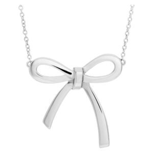 Tiffany & Co. bow pendant necklace in sterling silver