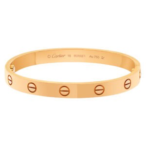 Cartier Love bracelet in 18k rose gold. size 16