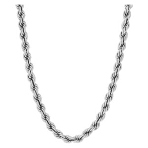 Platinum twisted rope chain