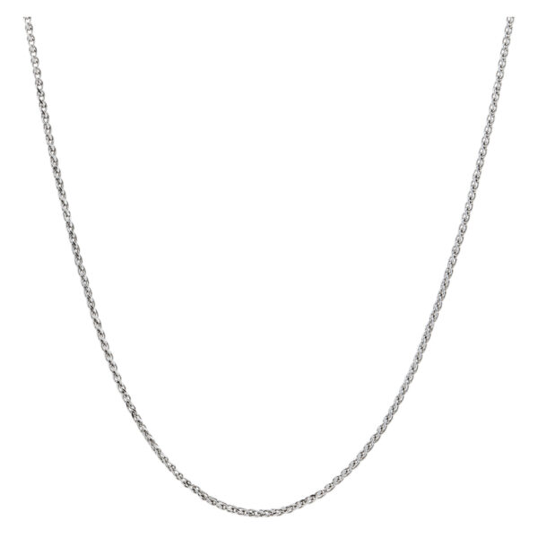 14k white gold long chain