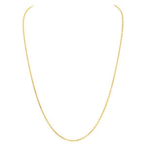 18k yellow gold 24'' chain necklace