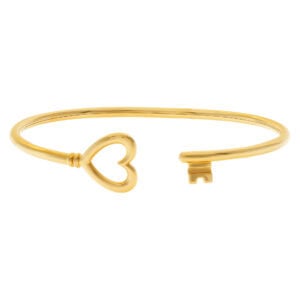 Tiffany & Co wire key bangle bracelet in 18k yellow gold