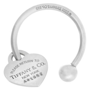 Tiffany & Co. Return To Tiffany Heart Tag Key Chain with Serial Number in sterling silver