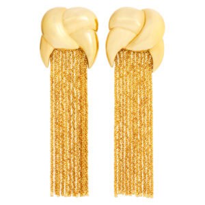 Yuri Ichihashi multi-strand drop hanging earrings in 18k