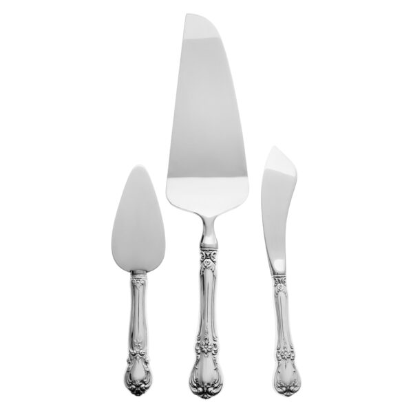 OLD MASTER sterling silver flatware set patented in 1942 by Towle- 7 place set for 12 (double tea spoon) + 10  serving pieces.