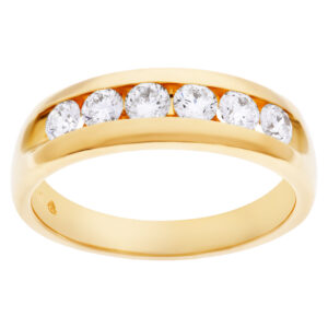 Mens 14k band with over 1 carats in diamonds