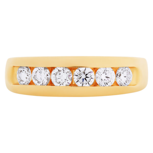 Mens 14k band with over 1 carats in diamonds