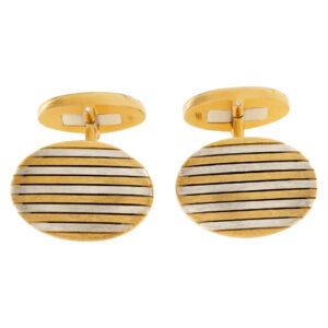 Cufflinks in 18k white and yellow gold