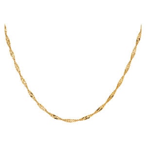 Twisted rope style chain in 18k, 24'' long