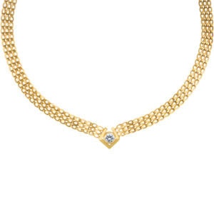 Diamond necklace in 14k yellow gold