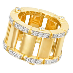 Custom eternity "Prestige" ring In 18k yellow gold