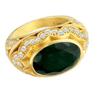 Sonia B tourmaline and diamonds ring