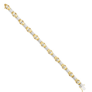 Two-tone diamond bracelet with app 2 cts in diamonds