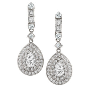 Gorgeous pear shape diamond earrings