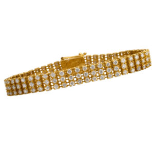 Diamond bracelet in 18k yellow gold w/ 6 cts in diamonds