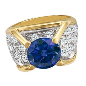 Icy Diamond And Sapphire Ring