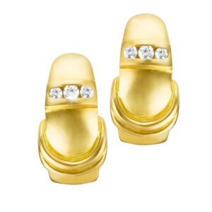 Beautiful 18k yellow gold huggie earrings