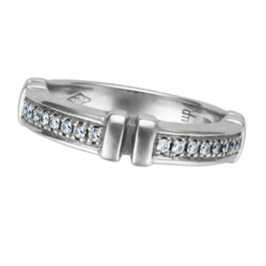 DiModolo diamond ring in 18k white gold