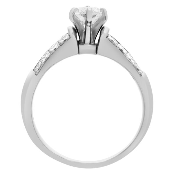 GIA Certified diamond ring set in 18k white gold