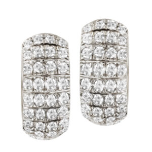 Pave diamond earrings in 14k with over 2 cts in diamonds (H color, VS clarity)