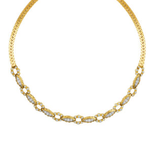 Beautiful diamond 14k gold 16" necklace