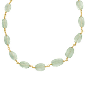 Faceted iolite on a 22k necklace